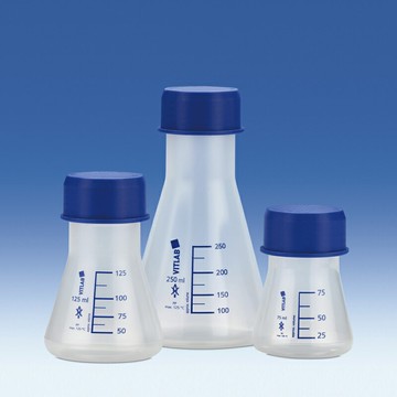 《VITLAB》螺蓋三角瓶 PP GL45 Flask, Erlenmeyer, PP, with Screw Thread Closure, GL45