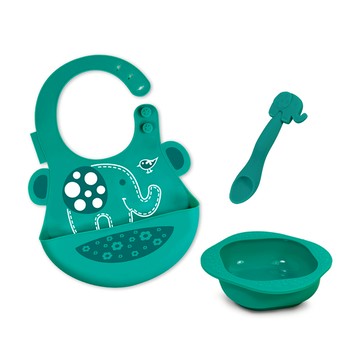 MARCUS＆MARCUS - 動物樂園餵食禮盒組-大象(綠)