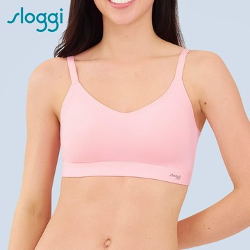 sloggi-Free Evolve 自由舒暢系列無鋼圈 V領背心式內衣 清新淺粉