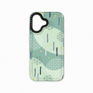 iPhone 16  殼 TRON iPhone 16 日系和風圓點落雨系列 太空殼 透白款 手機殼