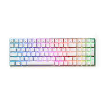 [樂維科技]RK100 96% 藍牙三模無線機械鍵盤 紅軸 RGB 白色