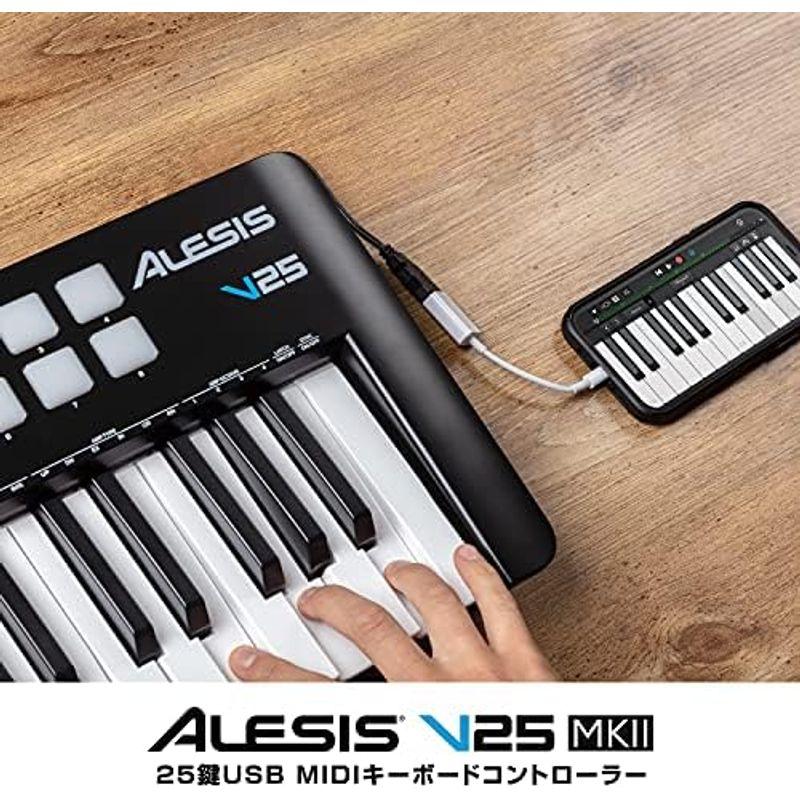 Alesis USB MIDIキーボードコントローラー61鍵ベロシティ対応FULL LEVELモード対応の8つのドラムパッド、アルペジエータ