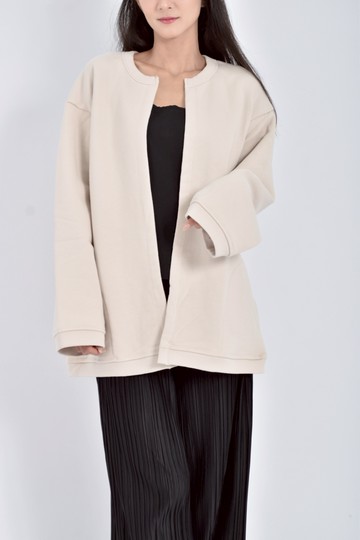 (XL) journal standard質感棉質內刷毛長袖杏色罩衫