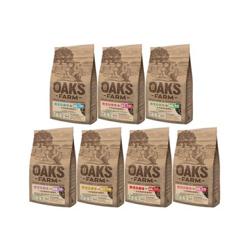 OAKS FARM歐克斯農場-天然無穀 幼/成/室內/熟齡貓飼料 400g x 4入組(購買第二件贈送寵喵樂-貓草玩具x1包)
