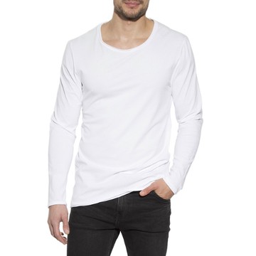 Bread & Boxers 有機棉100%長袖鬆身長袖(白色) 長袖 素面 圓領 舒適 鬆身 質感 素T 經典 禮物