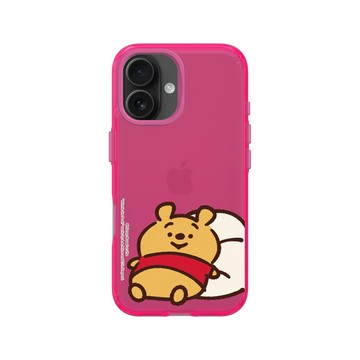 iPhone 16 Clear 粉漾桃 - 迪士尼-小熊維尼 Disney Winnie The Pooh - 插畫家系列(卡娜赫拉) - 懶洋洋維尼