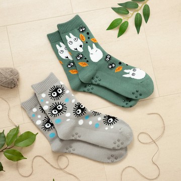 真愛日本 宮崎駿 吉卜力 龍貓 totoro 厚絨織 保暖室內襪 保暖襪 室內襪 襪子 卡通襪 防寒