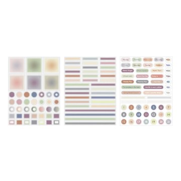 裝飾貼紙 Set  莫蘭迪灰色  1個