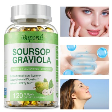 ★台灣熱銷★ Buporai 刺果番荔枝軟膠囊，含 1000mg 葉萃取物，無 GMO、無麩質，60/120 粒