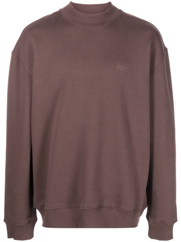 032c - heavy crewneck sweatshirt - men - Cotton - L - Brown