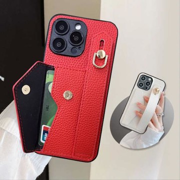 適用于三星A42保護套A34腕帶A32插卡套A30S新年紅GalaxyA35支架A20E男女A25小眾A21S皮質A23創意時尚保護套