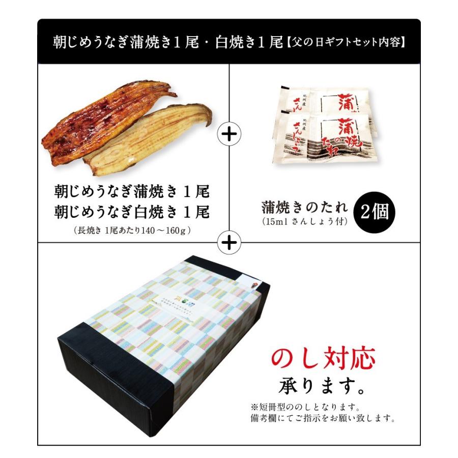 お中元 うなぎ 国産 特大 朝じめ 特選 鰻 蒲焼き1尾と白焼き1尾のコンビセット 送料無料