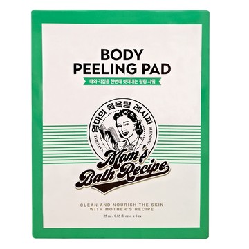mom's Bath recipe 身體去角質棉片 扁柏香 綠色 8片  200ml  1盒