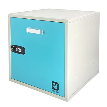 KINCOO 台灣金庫王 組合式置物櫃 LOC-1 350x350x350mm 台灣製造 專業設計簡約風格  水藍色