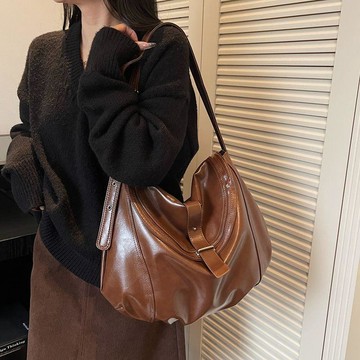 女包 斜挎包 手提包 輕奢小衆包包女 新款百搭斜挎包小衆設計復古大容量馬鞍包包2025托特秋冬新款時尚斜挎包單肩大包