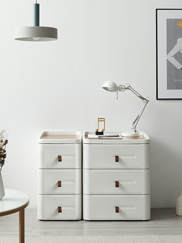 簡約床頭柜置物架現代收納柜簡易臥室床邊收納箱盒迷你小型儲物柜