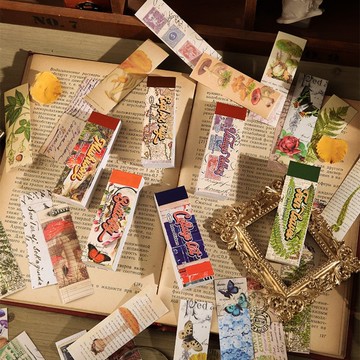 【光陰見往】復古標簽貼紙本 計劃清單留言便利貼 手帳拼貼素材