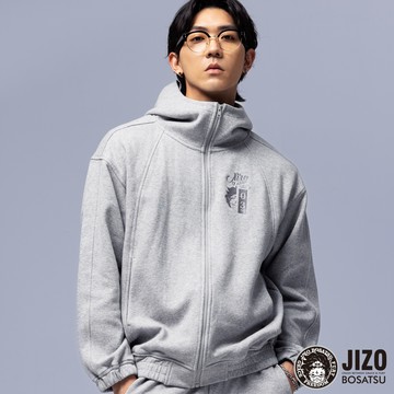 【秋冬新品㊙結帳2件再88折】半高領開襟連帽外套(灰) - BLUE WAY 地藏小王