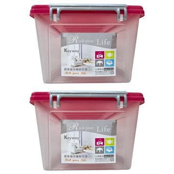 KEYWAY 聯府 掀蓋整理箱  顏色隨機  305 x 205 x 143mm  2個