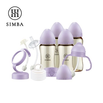 Simba 小獅王辛巴 - 蘊蜜鉑金PPSU全方位頂級奶瓶全配組-紫芙