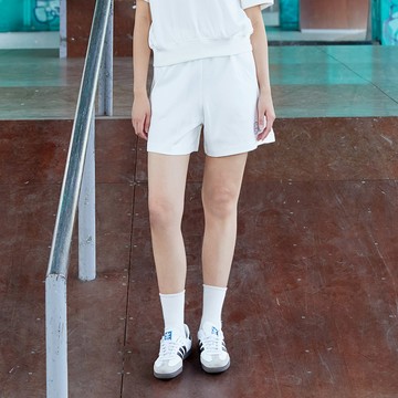 Hang Ten Korean 雙面棉針織短褲-女(白色)