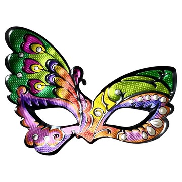 摩達客 COSPLAY派對變裝扮 蝴蝶造型面具 尺寸16.5x21.5 cm  彩色  1個