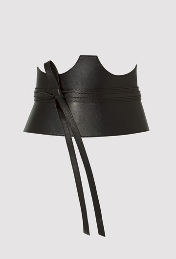 Cut Out Corset Belt - Pitch Black