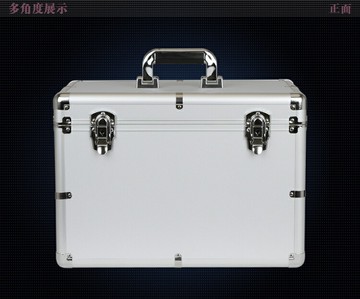 大號工具收納箱儲物箱整理箱鋁合金手提箱家用儲物盒帶鎖文件箱