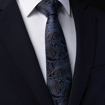 新品_Manhattan美好挺 經典百搭紳士領帶-波斯藍境