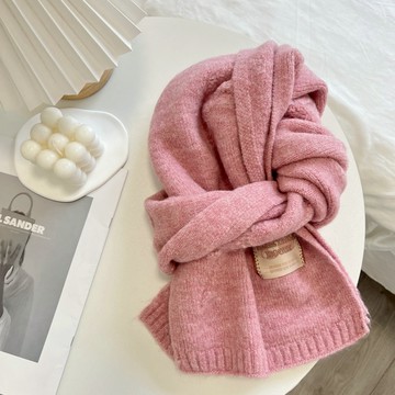 圍巾 蝴蝶結圍巾 羊毛混紡 羊毛圍巾 秋冬圍巾 保暖圍巾 素色圍巾 素面圍巾 壓紋蝴蝶結 台灣賣家 台灣出貨