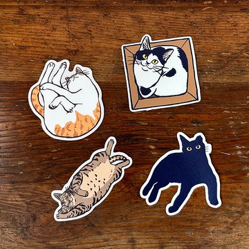 放鬆貓 防水貼紙2