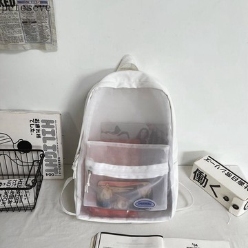【大容量】透明書包 大學生 初中生 ins 日系 簡約 百搭 雙肩包 休閒 背包 書包 後背包