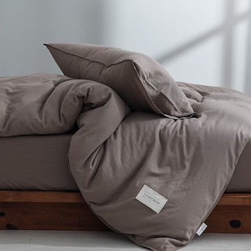 和織輕捻紗雙人薄被套(180x210cm)/雀茶