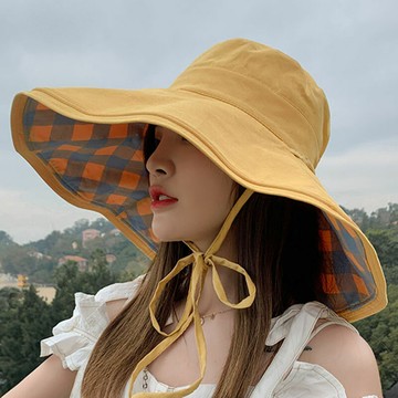 漁夫帽 女遮陽防曬帽 太陽涼帽 時尚防紫外線夏季大帽檐【不二雜貨】