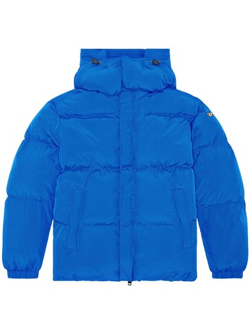 Diesel - hooded zip-up padded jacket - men - Polyamide - 44 - Blue