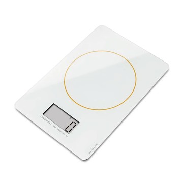 dretec 超薄強化玻璃型廚房電子料理秤/電子秤 KS-241WT 白色  157 x 17 x 225mm  1個