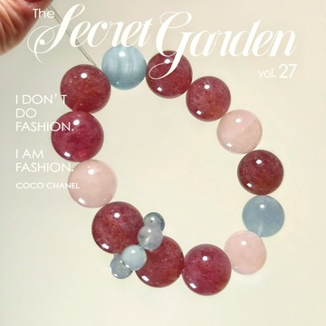 ⭕原創設計⭕水晶手串｜一見鍾情｜獨家手作｜草莓晶 粉晶 海藍寶｜水晶手珠｜水晶手鍊訂製｜女生手鍊｜生命靈數水晶｜五行手串