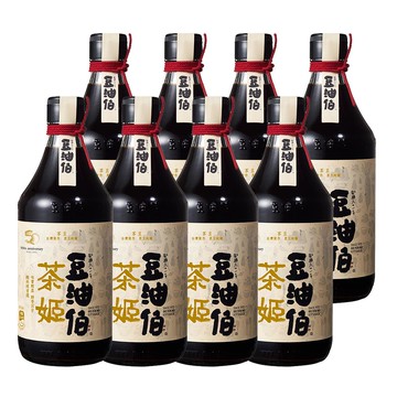 【豆油伯】茶姬釀造醬油500mlx8