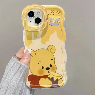 維尼草莓熊適用蘋果15iPhone16華為Mate雙支架新款可愛手機殼