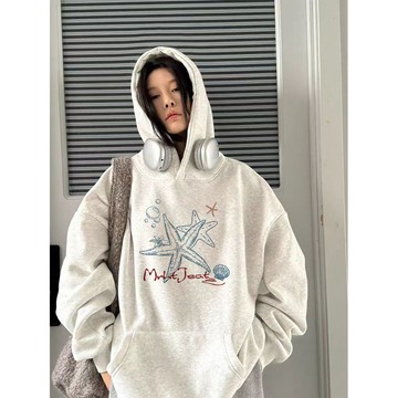 現貨！當天出 女生帽t 韓國連帽衛衣 加大碼寬鬆上衣 oversize長袖衣服 秋冬季加絨加厚帽T 帽踢 新款潮流帽t