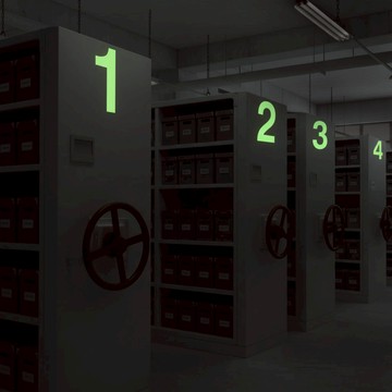 反光屋FKW 夜光數字 0-9 檔案櫃貼紙 緊急夜光指引 永久檔案 蓄光放光 防火級PC材質 不助燃 UL背膠 可直接貼