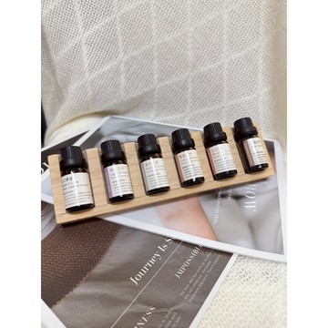 精油展示架 6格 竹製精油收納盒 桌面擺設 精油瓶整理架 工作室必備 精油架 不含精油 精油收納架 收納架 精油