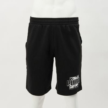 Puma 基本系列 Palm Resort 男款 黑色 腰部鬆緊 口袋 10吋 歐規 運動 休閒 短褲 68300301