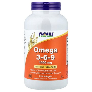 NOW Foods, Omega 3-6-9，250 粒軟膠囊