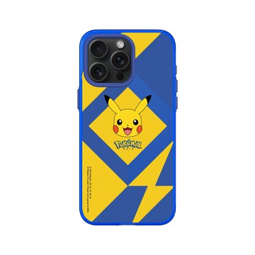 iPhone 15 Pro Max Clear 激光藍 - 寶可夢 Pokemon - 幾何閃電-皮卡丘