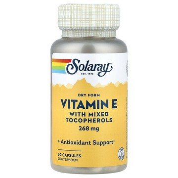 Solaray, 維生素 E，含混合生育酚，268 毫克，50 粒膠囊