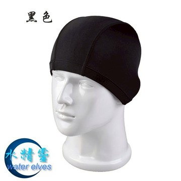 台灣現貨/【加價購】黑色速乾材質泳帽-水精靈-滿299泳衣 10元加購泳帽(無滿299元不出貨)