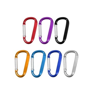 熱銷好貨📣D字登山扣 鑰匙扣 水瓶扣 D型扣 登山扣環 5號戶外鋁閤金S型登山扣8字扣迷你彈簧掛扣水壺鑰匙扣鋼絲 LMA