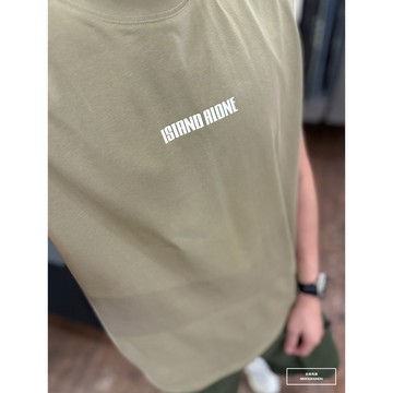 E7th.厚磅alone破壞字體棉質背心-卡其(E7S80112405)