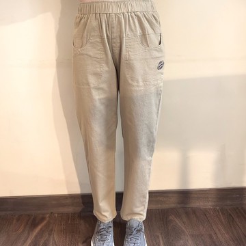 Hana Mokuba 鬆緊腰口袋簡約休閒長褲